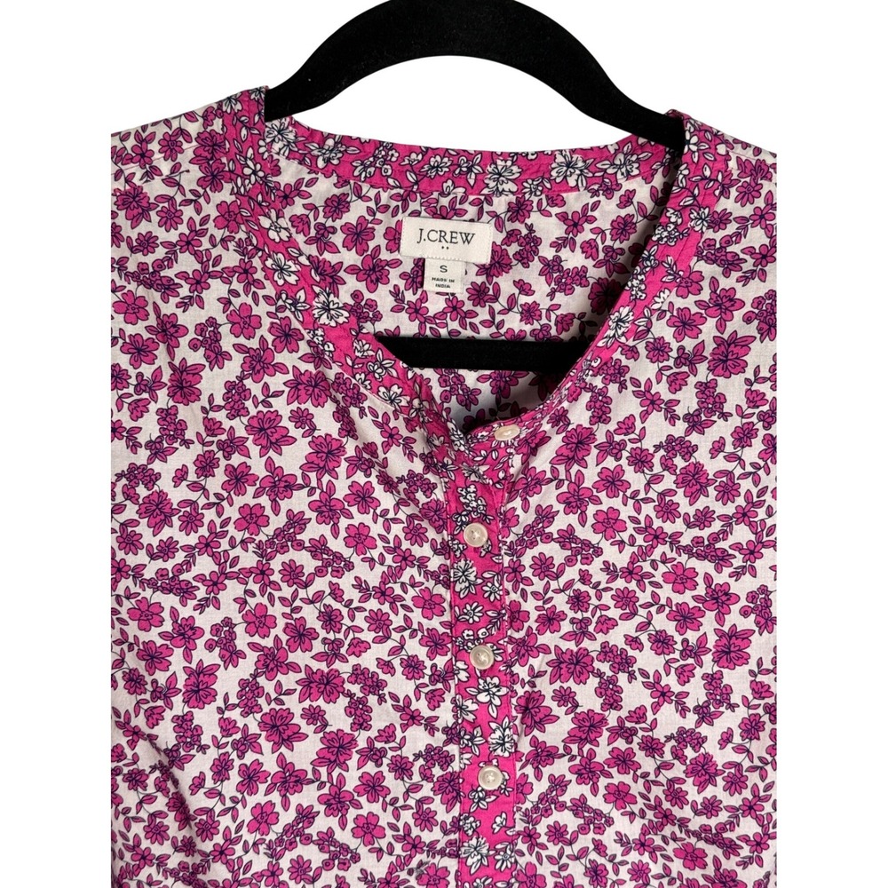 Coastal Preppy Cottagecore JCrew S Floral Liberty Style Romantic Blouse Pink - Picture 3 of 12